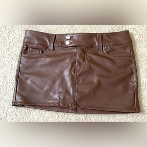 H&M brown micro skirt